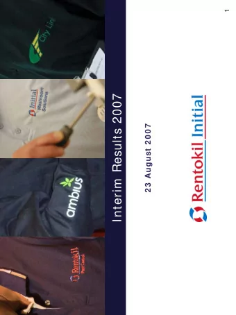 Interim Results 2007  2 3  August 2 0 0 7  .  Doug Flynn  .  2  Highlights  .  H1 operating and