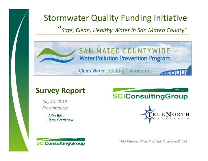 stormwater quality funding initiative