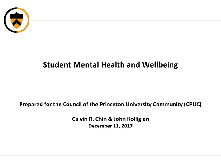 student mental health and wellbeing prepared for the