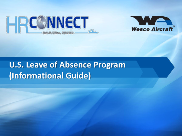 u s leave of absence program informational guide program