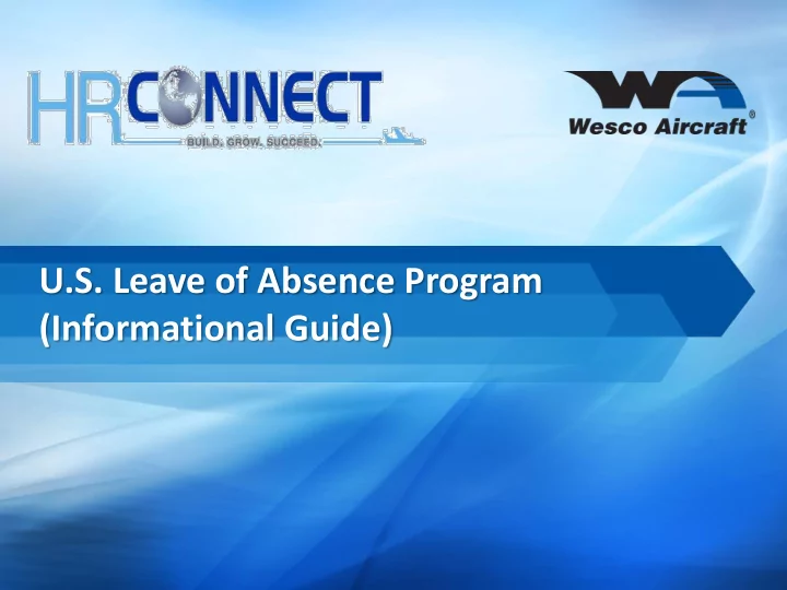 u s leave of absence program informational guide program
