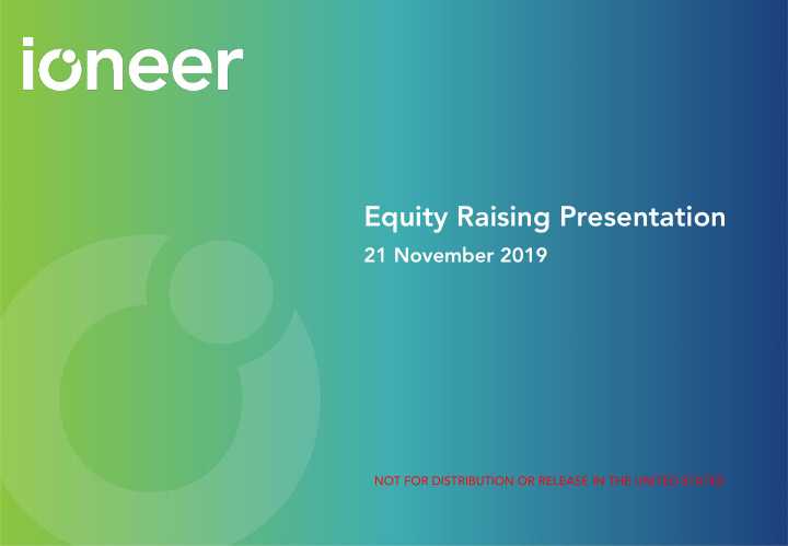 equity raising presentation