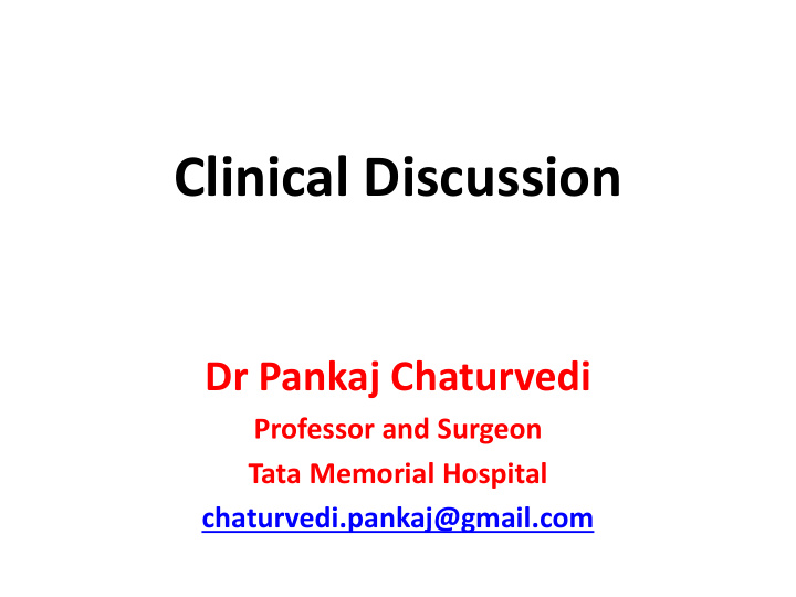 clinical discussion