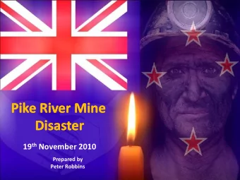 Disaster  Disaster 19 th November 2010  Prepared by  Peter Robbins  Disclaimer  Disclaimer  To date