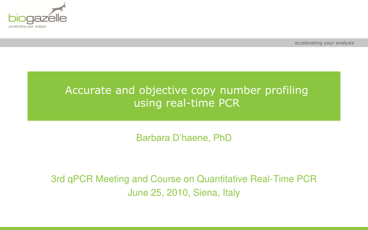 accurate and objective copy number profiling using real