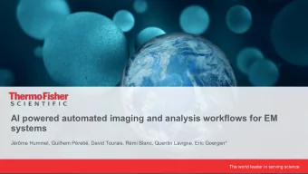 AI powered automated imaging and analysis workflows for EM  systems  Jrme Hummel, Guilhem