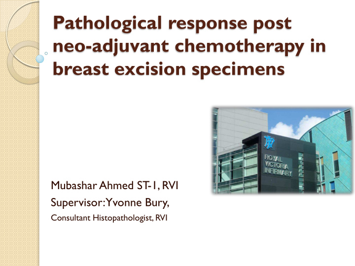 pathological response post neo adjuvant chemotherapy in