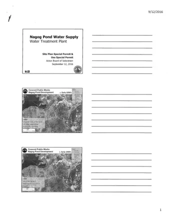 Nagog Pond Water Supply  Water Treatment Plant  Site Plan Special Permit &amp; Use Special Permit
