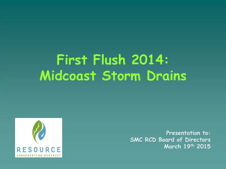 midcoast storm drains