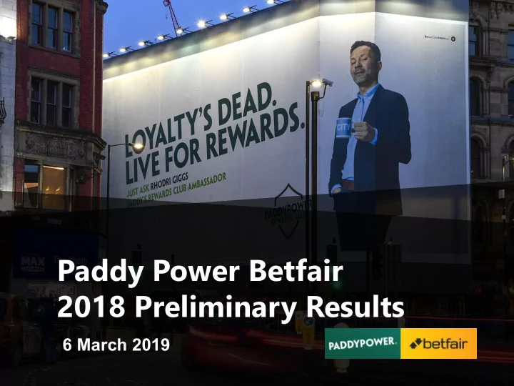 paddy power betfair 2018 preliminary results
