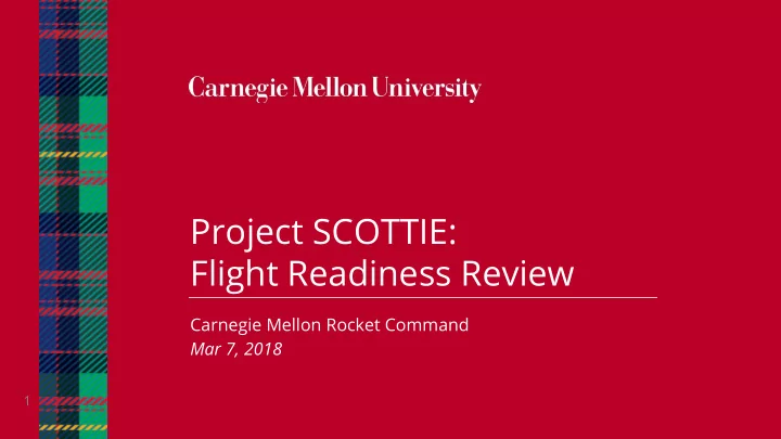 project scottie flight readiness review