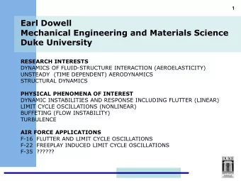 RESEARCH INTERESTS  DYNAMICS OF FLUID-STRUCTURE INTERACTION (AEROELASTICITY)  UNSTEADY  (TIME