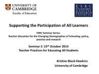 supporting the participation of all learners