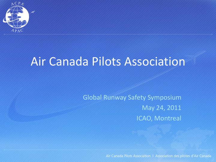 air canada pilots association