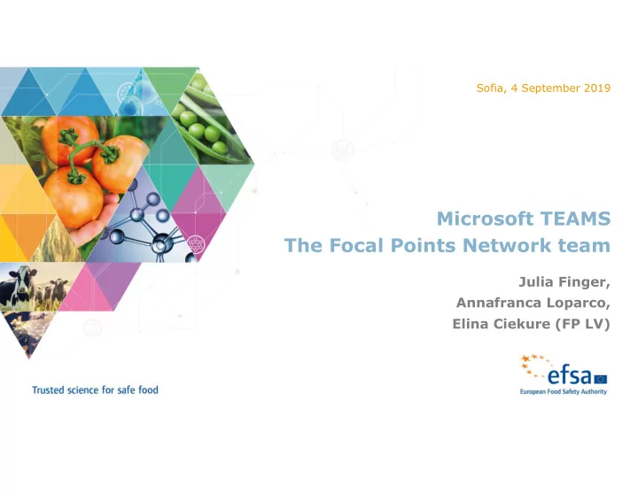 microsoft teams the focal points network team