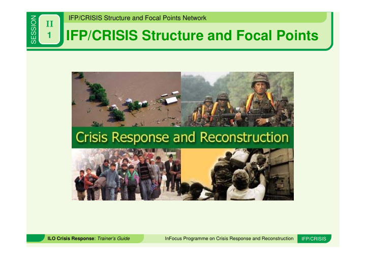 ifp crisis structure and focal points