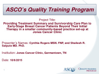 asco s quality training program
