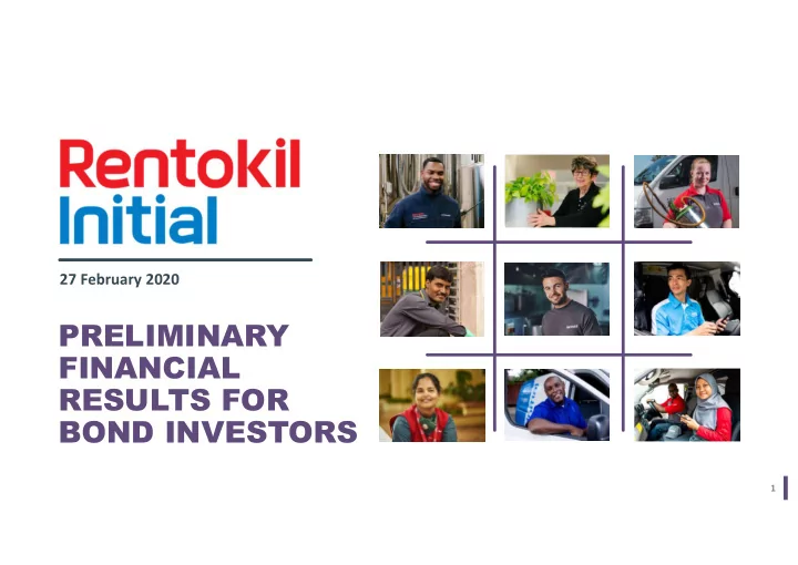preliminary financial results for bond investors
