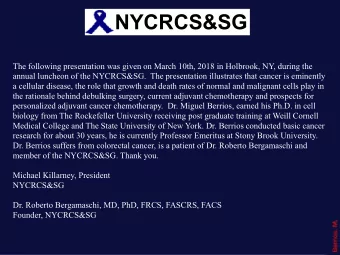 NYCRCS&amp;SG  The following presentation was given on March 10th, 2018 in Holbrook, NY, during the