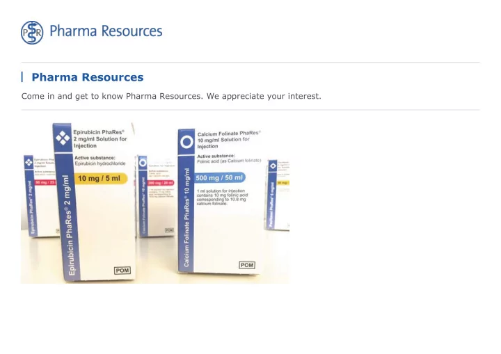 pharma resources