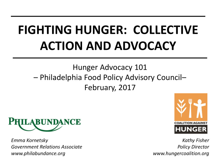 fighting hunger collective