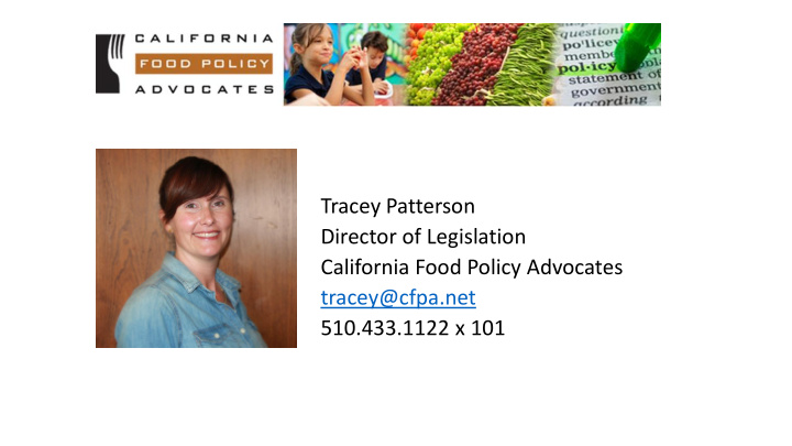 california food policy advocates