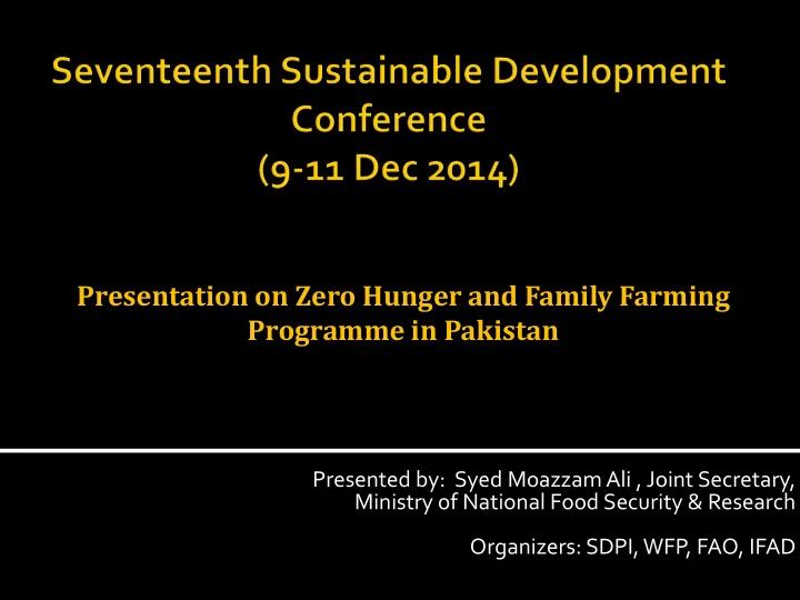 programme in pakistan
