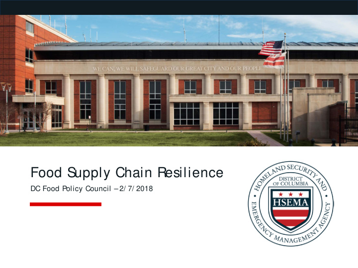 food s upply chain resilience