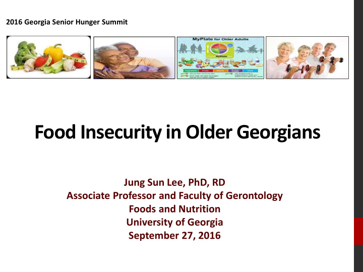 food insecurity in older georgians