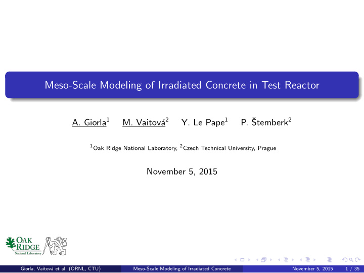meso scale modeling of irradiated concrete in test reactor