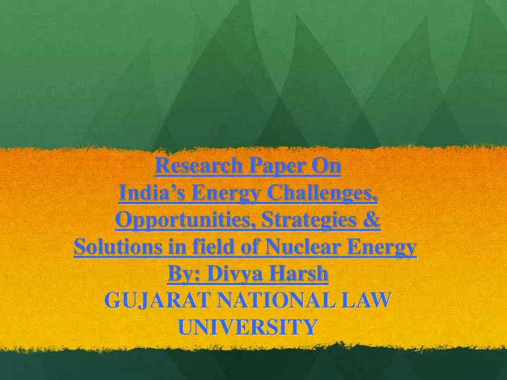 research paper on