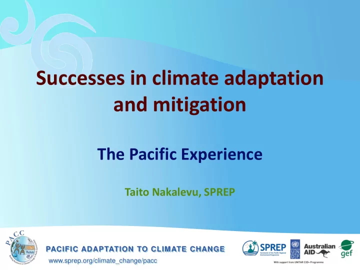 successes in climate adaptation and mitigation