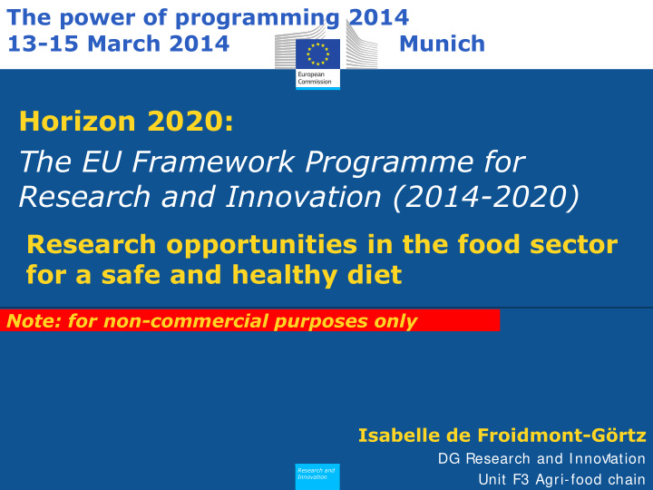 the eu framework programme for