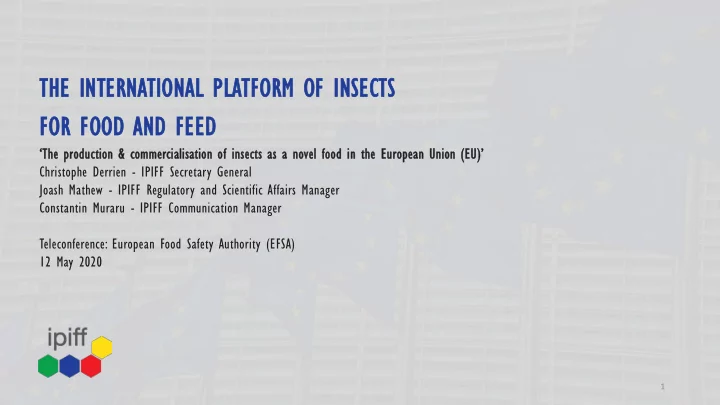for food and feed