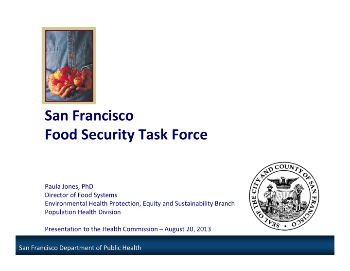 san francisco food security task force