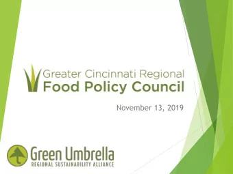 November 13, 2019  TODAYS OBJECTIVES  Learn About Green Umbrellas Restructuring