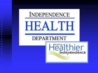 Health Department  Line Item Supplement  Pages 103-114  Proposed Operating Budget
