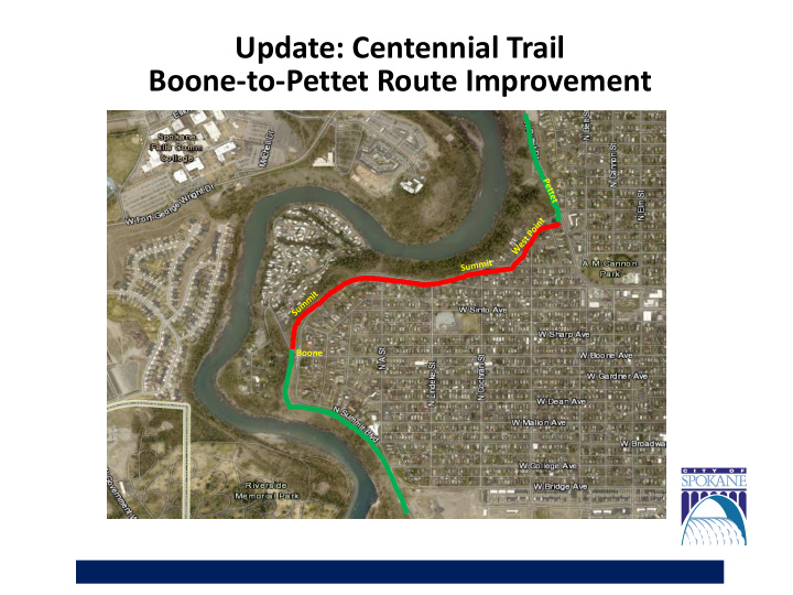 update centennial trail boone to pettet route improvement