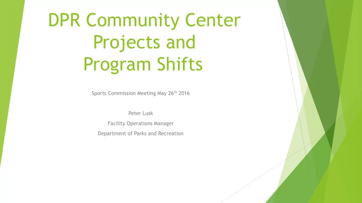 projects and