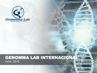 GENOMMA L  GENOMMA LAB INTERN  AB INTERNACION  CIONAL  AL  June, 2016  COMP  COMPANY O  ANY OVER