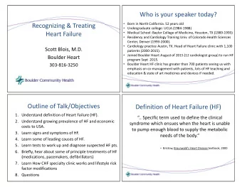 Recognizing &amp; Treating  Undergraduate college: UCLA (1984-1988)  Medical School: Baylor