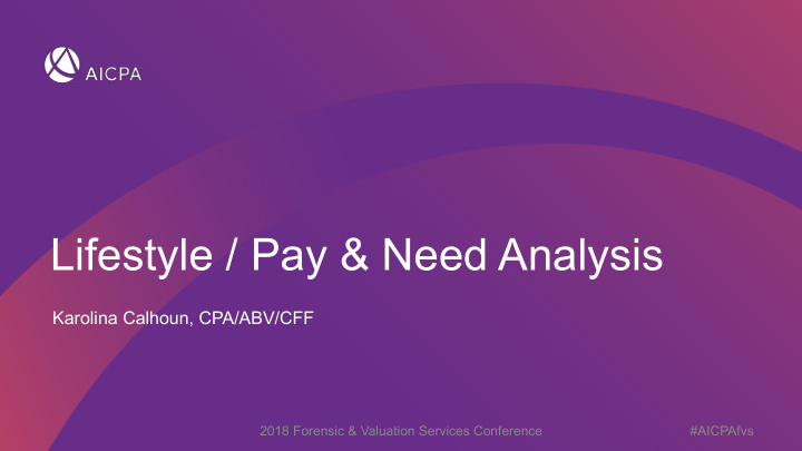 lifestyle pay amp need analysis