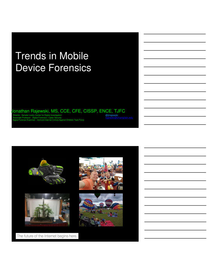 trends in mobile device forensics
