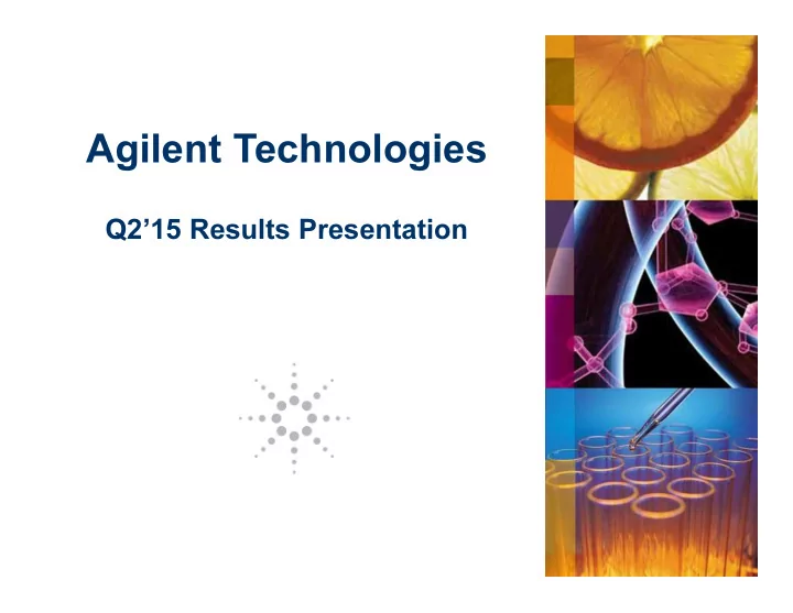 agilent technologies