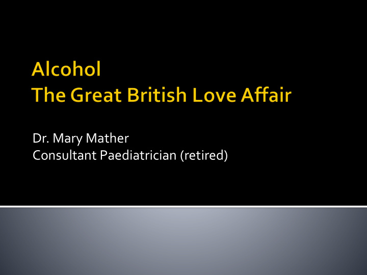 dr mary mather consultant paediatrician retired