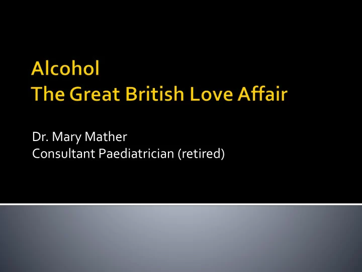 dr mary mather consultant paediatrician retired