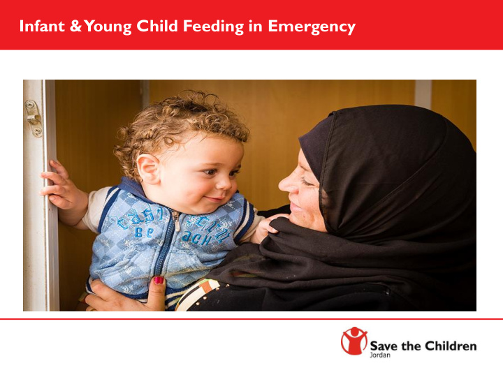 infant amp young child feeding in emergency