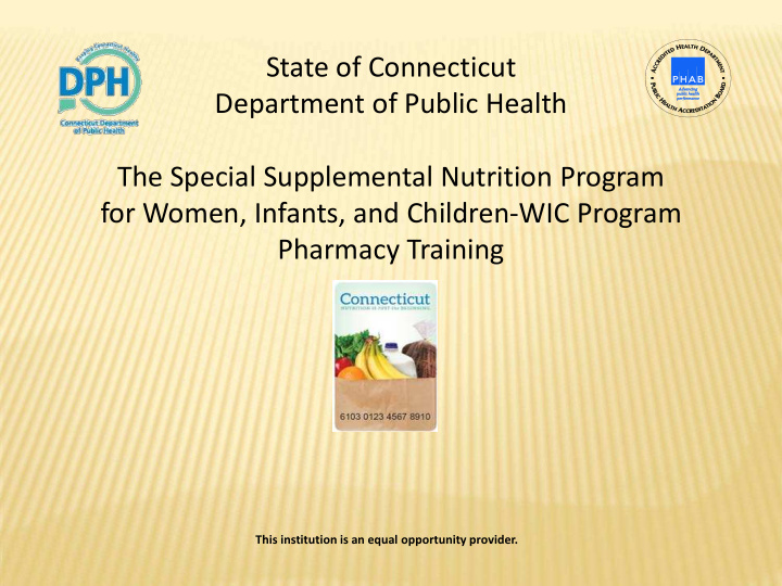 state of connecticut department of public health the