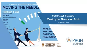 Moving the Needle on Costs  February 4, 2020  Pacific Business  Purchasing Value    Employers