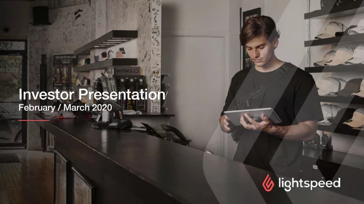 investor presentation